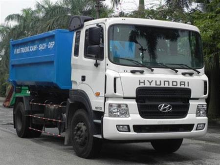 Xe chở rác thùng rời hooklift Huyndai HD170 16 khối 