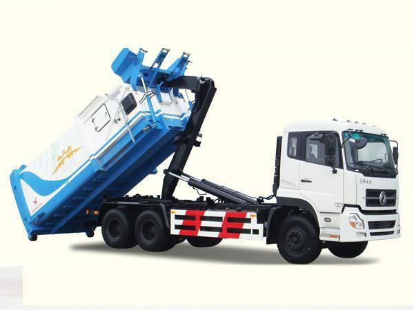 Xe chở rác thùng rời hooklift Dongfeng 10 khối 