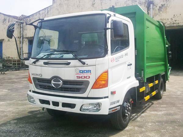 Xe cuốn ép rác Hino FC 9 khối 